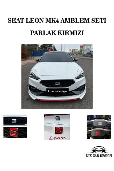 Luxcardesign مجموعة ملصقات غطاء عجلة القيادة بشعار/شعار/شعار سيات ليون Mk4 - ...