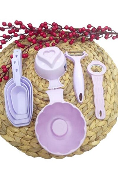 lufy 8 Parça Mutfak Seti-4 Boy Erzak Ölçü Küreği-2 Li Tatlı-pilav Kalıbı-soyacak-kavanoz Ve Soda Açacağı