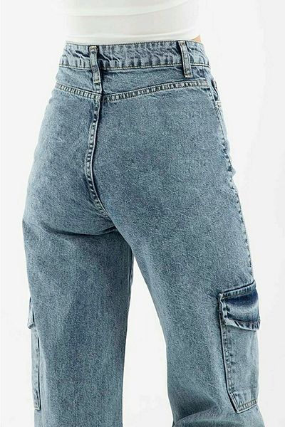 LAMİRA Γυναικείο Medium Snow Lira Cargo Pocket Palazzo Wide Leg