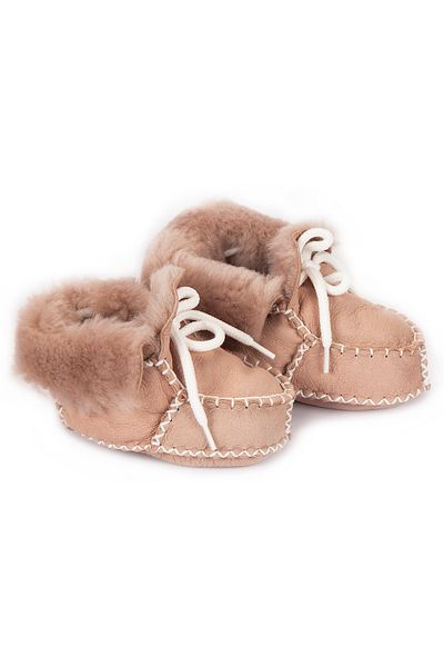 CE-YIL DERİ ÜRÜNLERİ Genuine Lamb Leather Organic Booties