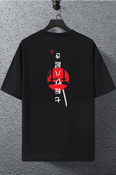 macklin تي شيرت بتصميم بدلة سيف الساموراي الياباني للجنسين مقاس كبير