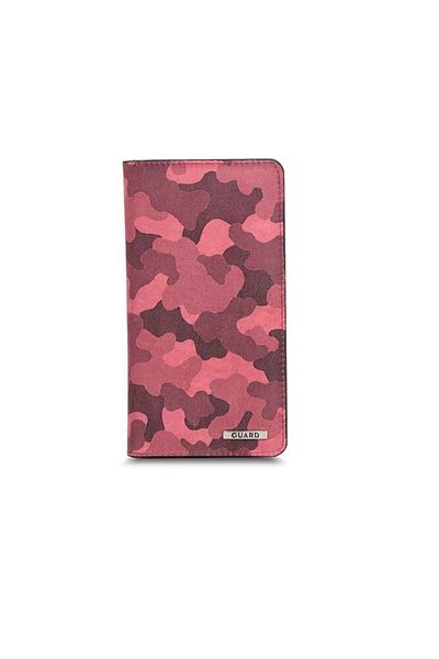 GUARD Pink Camouflage Leather Unisex Wallet - Plus with Phone Port