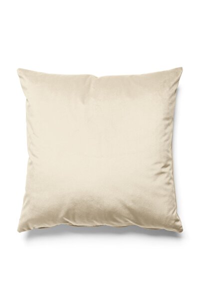 Pilloveland Solid Color - Single Color Throw Pillow Cover Upholstery Suede Fabric - Cream