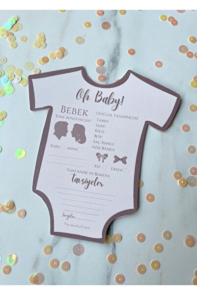 The Istanbul Event 10-Piece Baby Shower Gender Party Playing Card Set - Baby Who Will Like - Birth Predictions