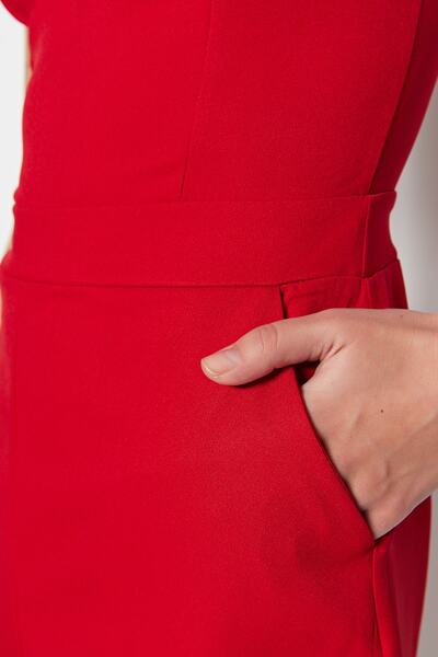 Trendyol Collection Red Mini Woven Jumpsuit TWOSS23TU00083