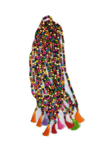 Çağrı 14 Mm Renkli Ahşap Boncuklu Tesbih 1 Adet