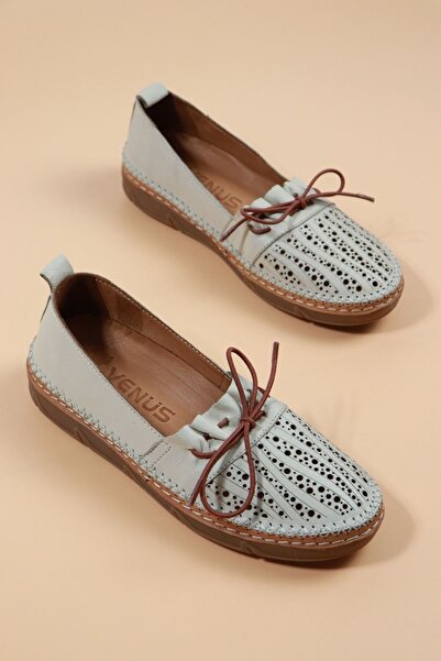 Venüs - 23197131 Bej Renk Hakiki Deri Kadın Ayakkabı