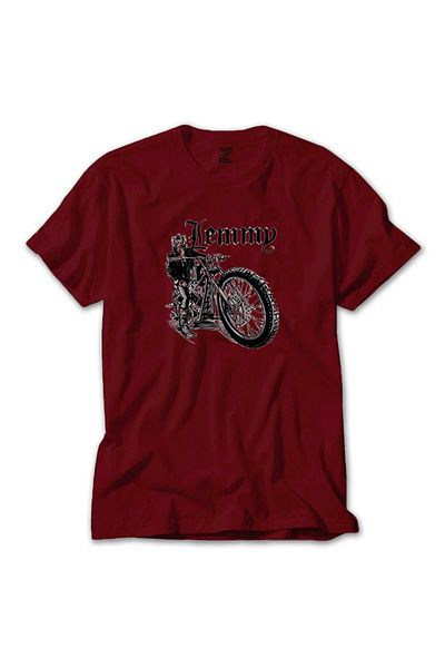 Z zepplin Κόκκινο μπλουζάκι Motörtead Lemmy Kilmister Motorbike