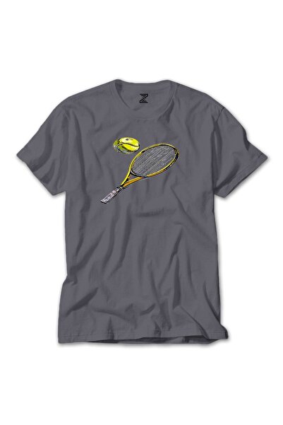 Z zepplin Tricou Gri Clasic Rachete de Tenis