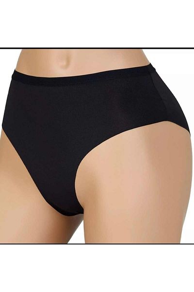 wear treasure Chiloți flexibili cu talie înaltă pentru femei, negri, fără sudură, tăiați cu laser