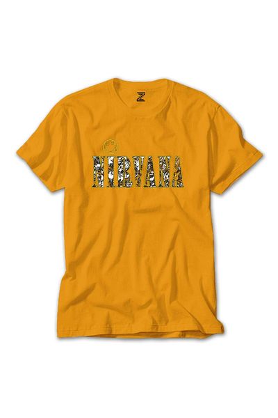 Z zepplin Κίτρινο T-shirt με λογότυπο και κείμενο Nirvana