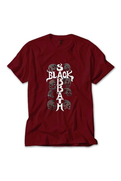 Z zepplin Μαύρο Sabbath Skull Red T-shirt
