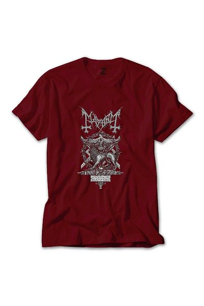 Z zepplin Mayhem A Season In Blasphemy Red T-Shirt