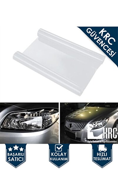 KRCDİJİTAL Ultra Clear Şeffaf Far Folyosu 25cm X 2m Kendinden Yapışkanlı
