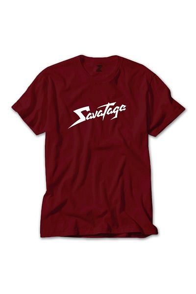 Z zepplin Κόκκινο T-shirt με κείμενο με λογότυπο Savatage