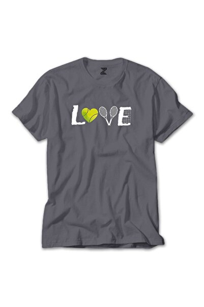 Z zepplin Tricou Gri Tennis Love