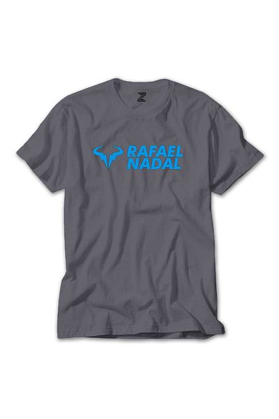 Z zepplin Μπλουζάκι Rafael Nadal Blue Logo Text Grey T-shirt
