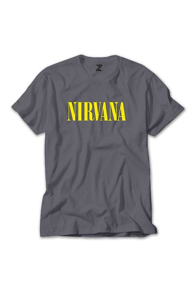 Z zepplin Κείμενο Nirvana Κίτρινο γκρι T-shirt