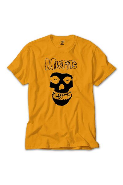 Z zepplin Misfits Skull Yellow T-shirt