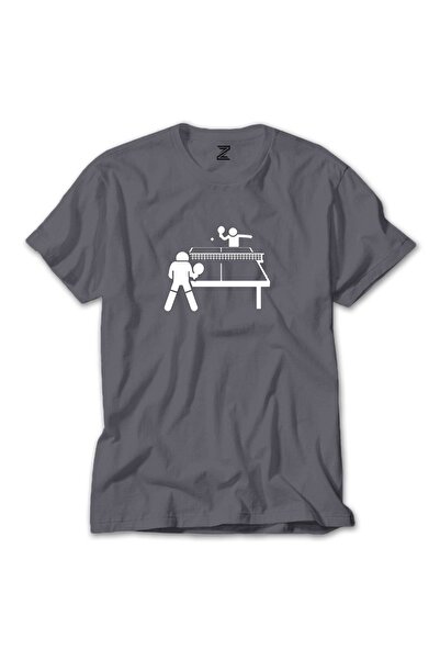 Z zepplin Тенис на маса Ping Pong Round Grey T-Shirt