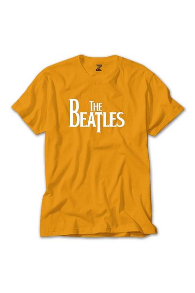 Z zepplin Κίτρινο T-shirt με το λογότυπο των Beatles