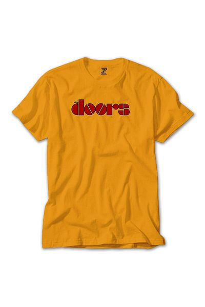 Z zepplin Κόκκινο κίτρινο T-shirt με λογότυπο The Doors
