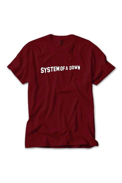 Z zepplin Κόκκινο T-Shirt System Of A Down Text