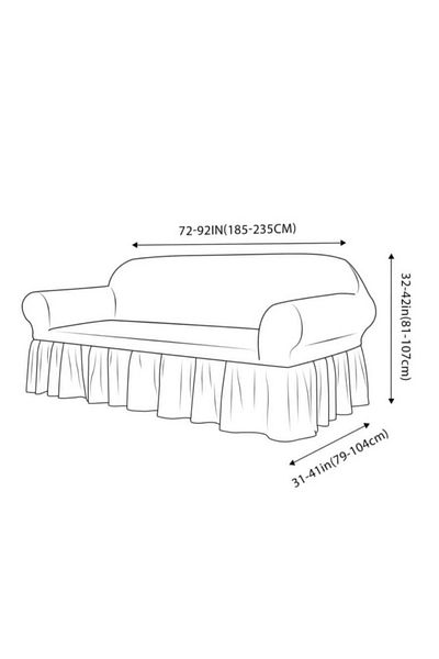 Güzel Aral Single 3-Piece Elastic Wrapped Seat Cover - Pudra
