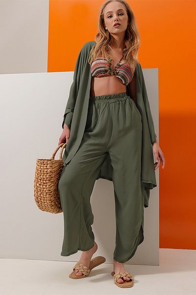 Trend Alaçatı Stili Two-Piece Set - Khaki - Regular fit