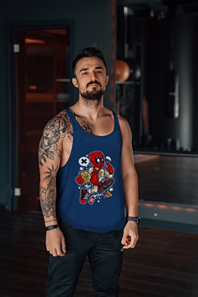Freeyez Deadpool Skater Gym Fitness Majica bez rukava Atletsko donje majica