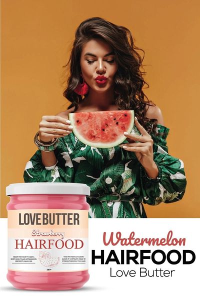 LOVE BUTTER Strawberry & Watermelon Hair Food, Strawberry & Watermelon Hair Mask 190 ml