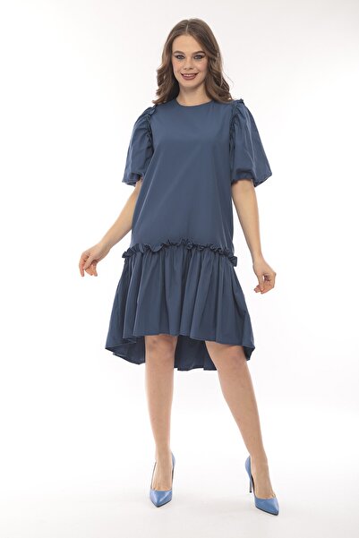 HANIQA Rochie plisată cu mânecă cu balon