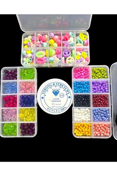 RLX BUJİTERİ 3 kutije luksuznih akrilnih perli, peskovitih perli i plastičnih...