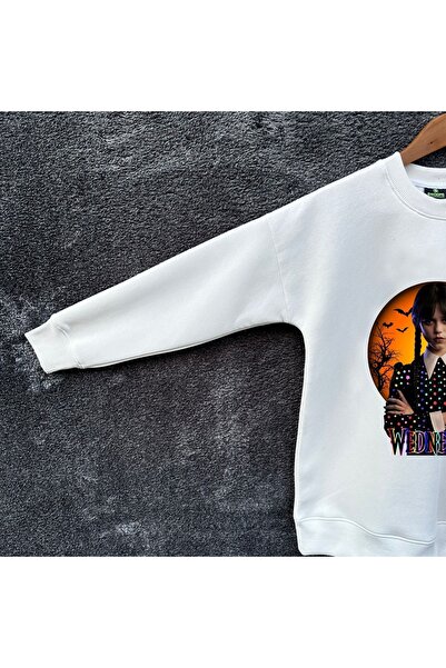 Wolters Outdoors Παιδικό μπλουζάκι με μακρυμάνικο λαιμόκοψη από βαμβάκι Wednesday3 oversized με τύπωμα