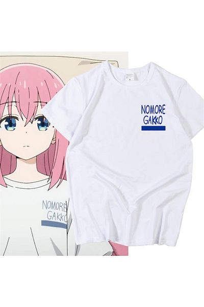 Touz zolid wear Nomore Gakko εμπριμέ λευκό μπλουζάκι Unisex Oversize