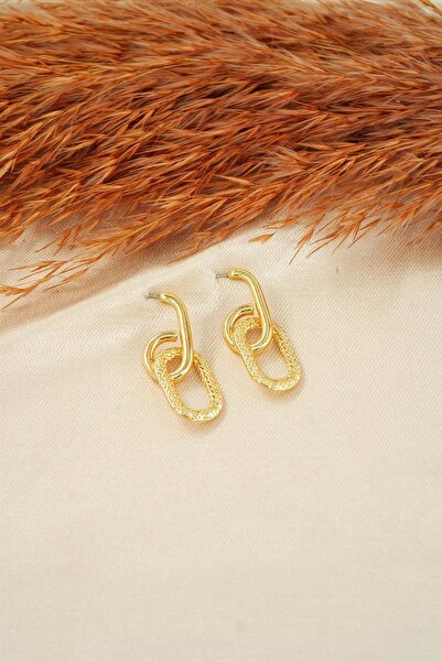 By Zeyna Aksesuar أقراط نسائية ذات تصميم خاص متدلي الشكل الناقص