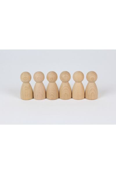 aliwooden مجموعة من 6 شخصيات بشرية طبيعية