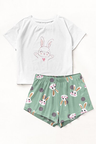 PEMBİŞ HOMEWEAR Rabbit Süpersoft Şort Takımı