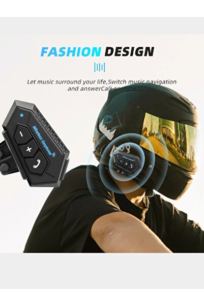 Dynego Intercom Suya Dayanıklı Motosiklet Kask Kulaklığı Otomatik Cevaplama