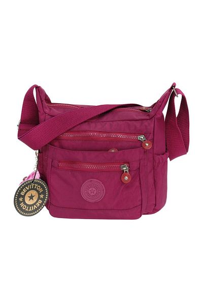 Bevitton Geantă de damă Claret Red Messenger Geanta de umăr Parașuta Fabric 3100