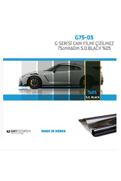 Fox Window Film Super Dark Black Anti-Scratch Dark Tone Window Film-75 cm-5 meters 5% Transmittance