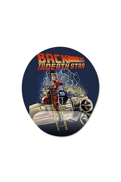 Pixxa لوحة ماوس Back To The Future - موديل ستار وورز لوك سكاي ووكر بمساعدة المعصم - بيضاوي واحد