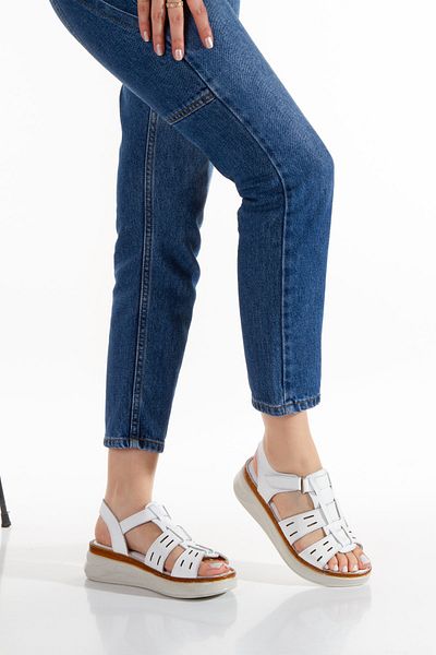 İLOLİCA Inner Outer Genuine Leather Orthopedic Sole Comfort Women's Sandals