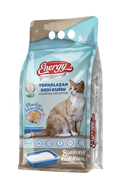 Energy مسحوق فضلات القطط الفاخر من البنتونيت المعطر 5 لتر