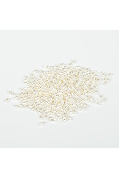 yfhobi 25 gram - 3x6 Mm, Krem Renk Arpa Inci Boncuk, Lüks Barok Arpa Inci, ( 25gr - 700-800 Adet Arası )