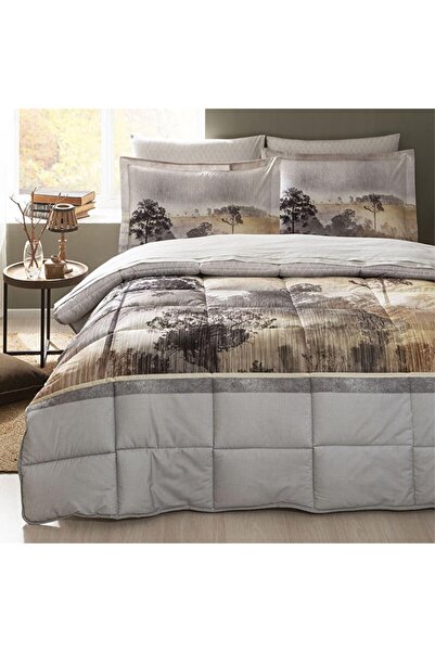 Özdilek Çift Kişilik Ranforce Uyku Seti Scenery Gri
