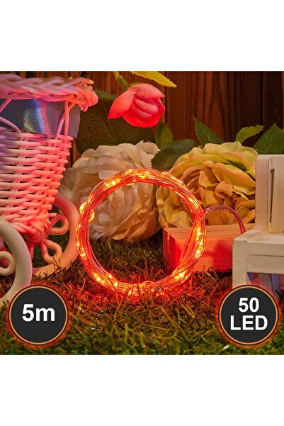 Genel Markalar 5 Metre Usb Kumandalı Kırmızı Peri Led