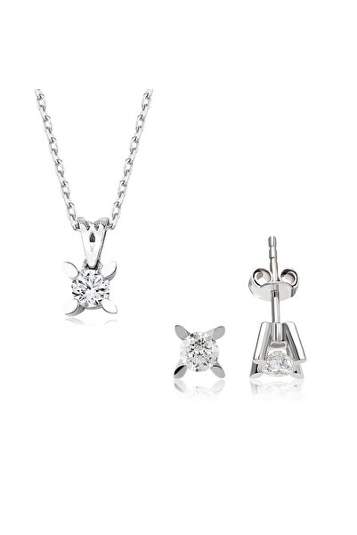 ESAS GOLD 0.50 Karat Pırlanta Tektaş Set