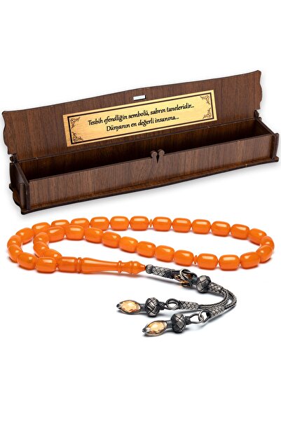 OTTOTESBİH Rozariu din chihlimbari cu ciucuri Kazaz argintiu