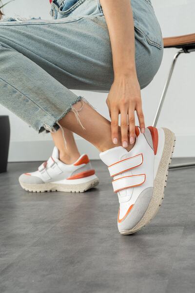 Ayax Orange Daily Velcro Orthopedic Insole Women's Sneaker